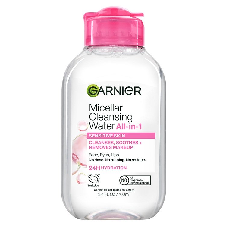 Garnier Micellar Water Facial Cleanser and Makeup Remover Pink for Sensitive Skin