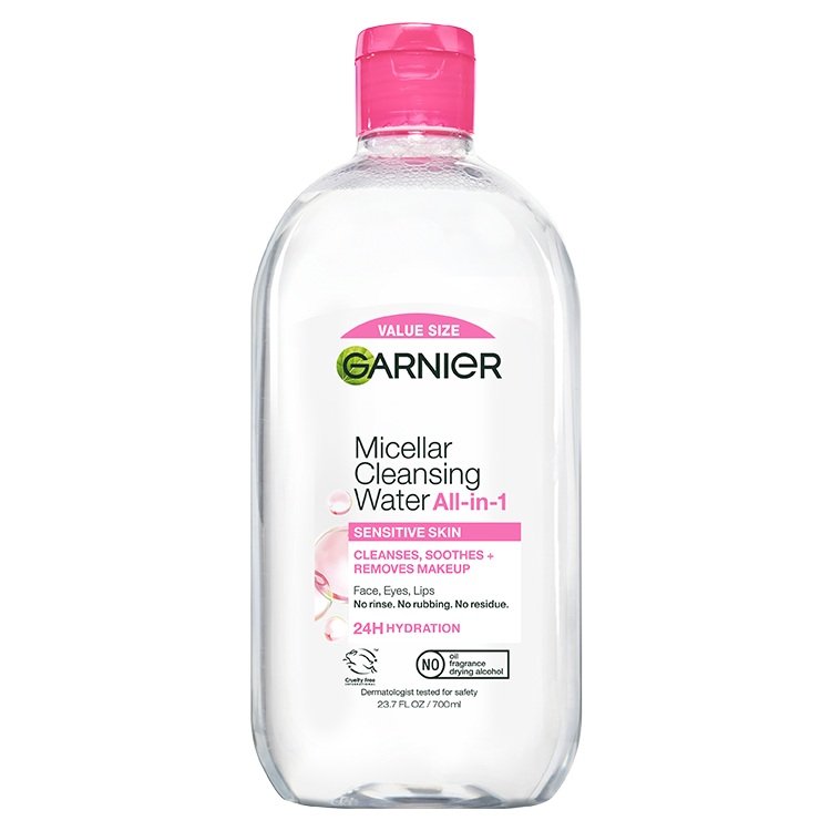Garnier Micellar Water Facial Cleanser and Makeup Remover Pink for Sensitive Skin